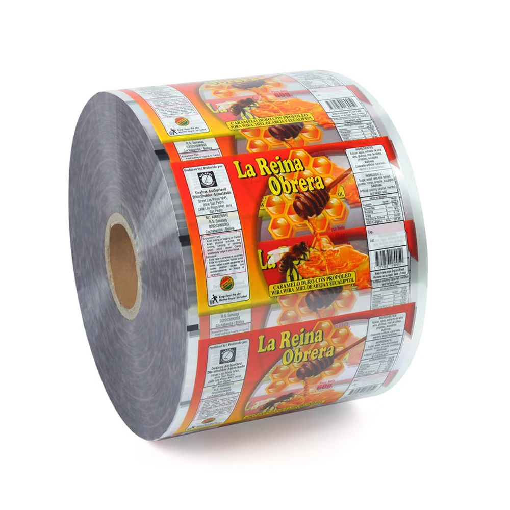 High Quality PE PET Laminated Film Customized Plastic Film Roll Candy Potato Chips Packaging Film Roll For Food Packaging