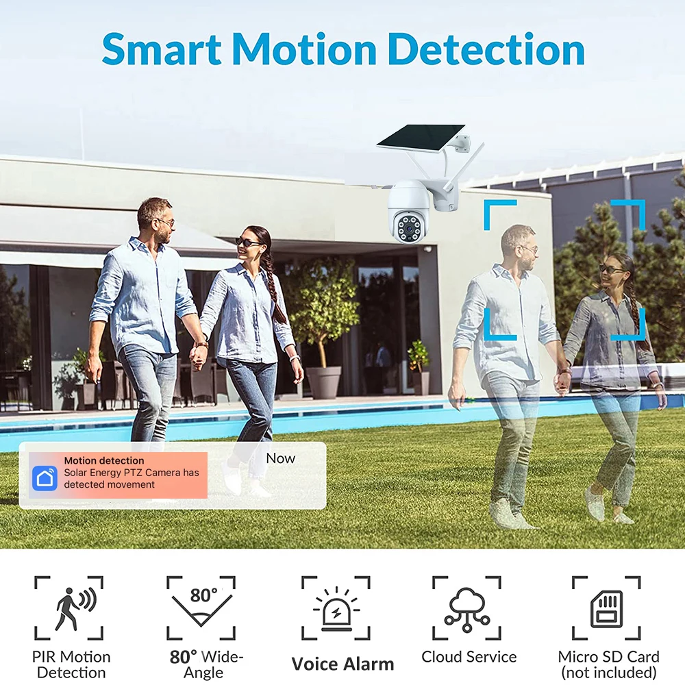 REHENT Outdoor IP66 SEA 4G Band Sound Alarm PIR Humanoid Motion Detection Site Patrol 3MP Solar Battery Surveillance PTZ Camera