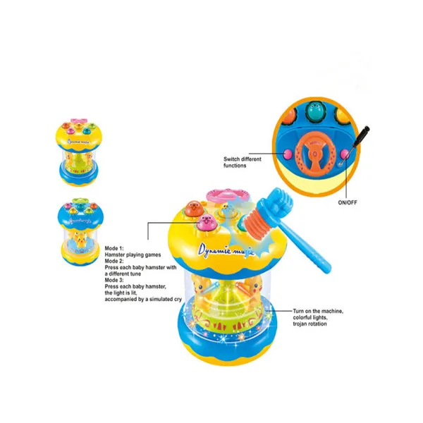 Baby Toys Musical Carousel Playing Hamster with light