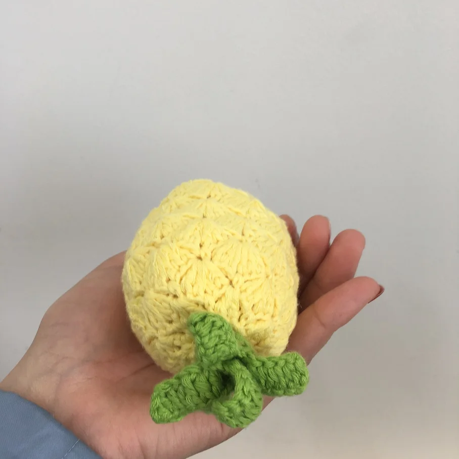 Wholesale Crochet Cotton Yarn Play Pretend Kitchen Food Hand Knit Stuffed Fruit with Custom Design