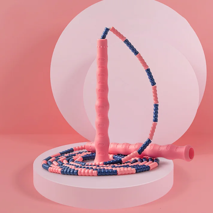 Soft Bead Jump Rope Beaded Segmented Adjustable Jumping Rope for Adults Gym Exercise Fitness