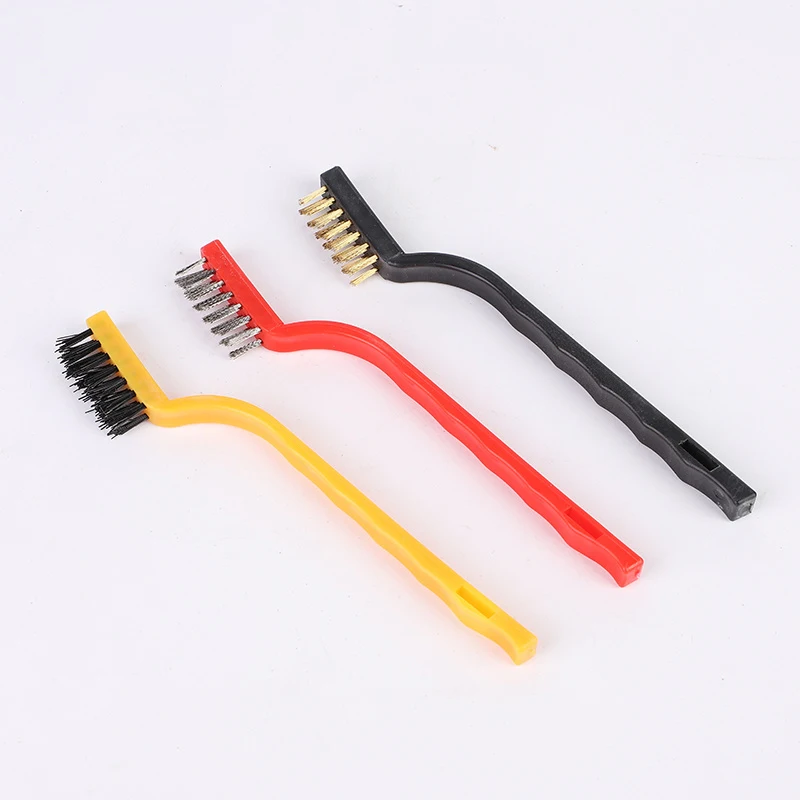 Hot sale fashion popular steel brass polishing detail metal rust clean copper wire brush stainless steel wire brush set