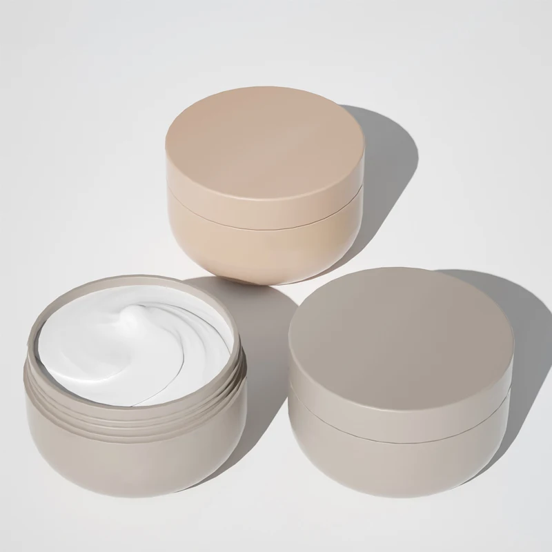 4 Oz Body Butter Jars Cosmetic Containers Custom Carton Box Round Hair Product/makeup/face Scrub/cream Plastic with Lids White