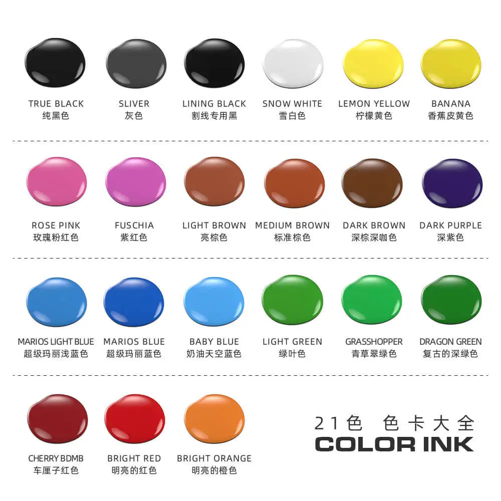 OEM 1oz 30ml Tattoo Ink Pigment Body Art Tattoo Kits  Makeup Tattoo Supplies Semi-permanent Eyebrow 21 Colors