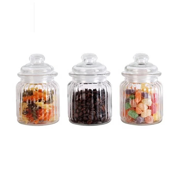 280ml 10oz Glass Jar with Glass Direct Lid for Candy Honey Sugar Candle