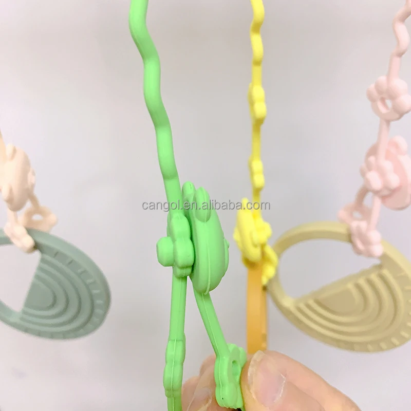 BPA FREE Stretchable Safety Baby Toy Strap Silicone Pacifier Clips Toddler Bottle Toy Harness Straps Anti-lost Chain For Kids