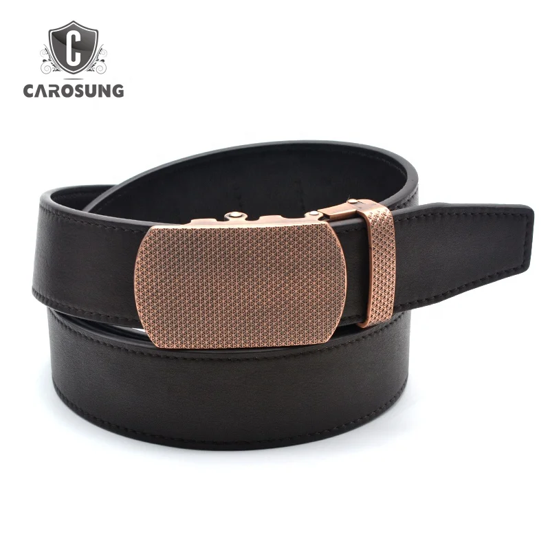 Micro Ratchet buckle Auto Lock Buckle Belt Rose Gold Leather Belt Men Gift Box Genuine Leather Jack Belt