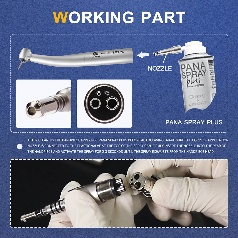 air turbine dental handpiece set K-couple with LED 2/4/6 holes high speed dental piece with led high quality dental tools