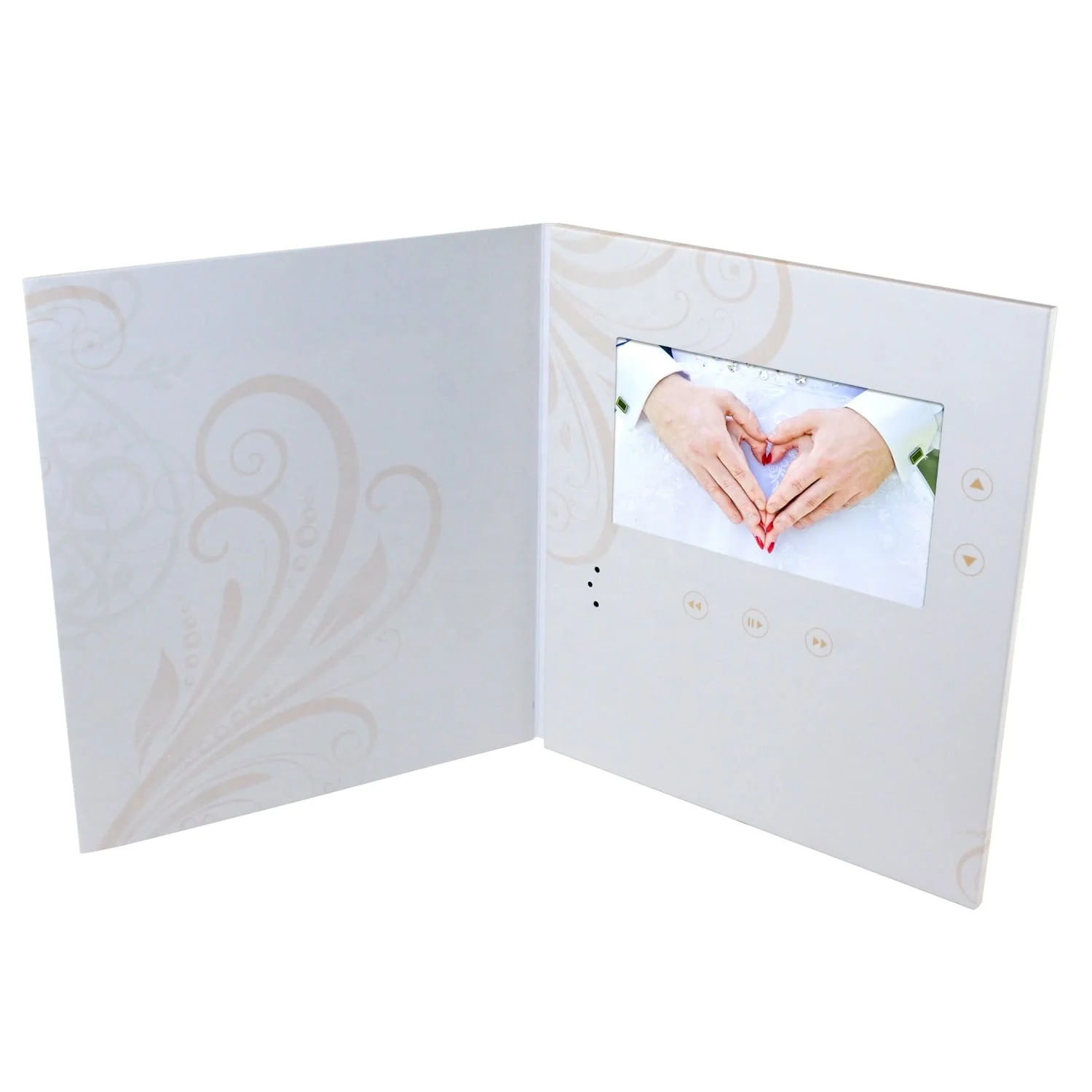 Hot selling Video Brochure A4 A5 LCD card Hardcover Softcover wedding invitation 7 inches screen greeting