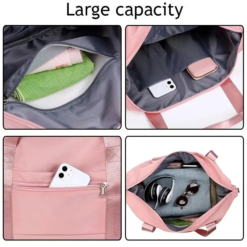 Factory price outdoor sports foldable travel luggage duffel women gym bag custom logo