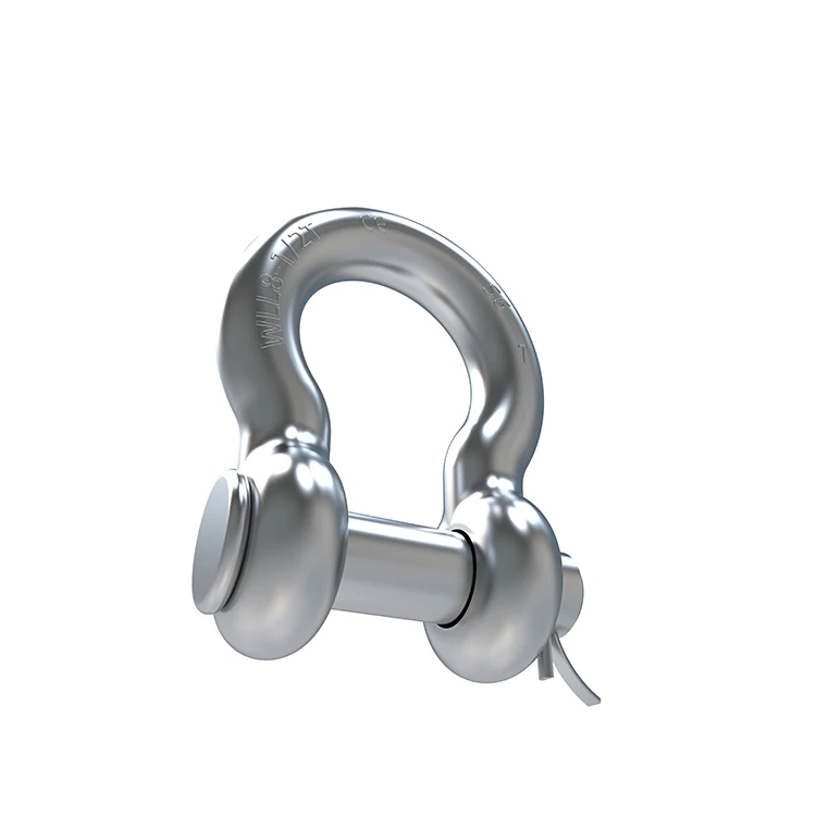 Bow type bolt alloy steel round pin anchor shackles/bolt