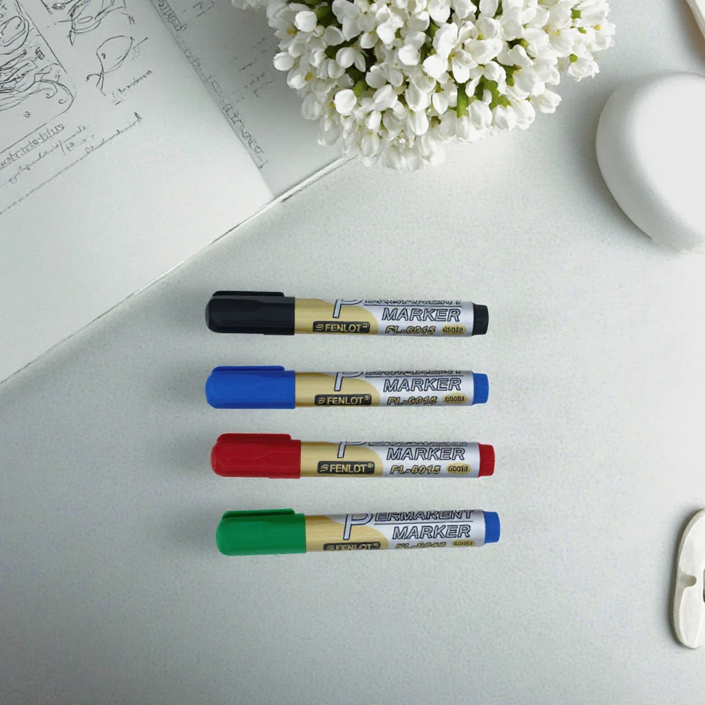 RTS Quick Drying Customizable Wholesale Permanent Functional Marker Pen Oil-Based Ink Various Colors Whiteboard Paper Plastic