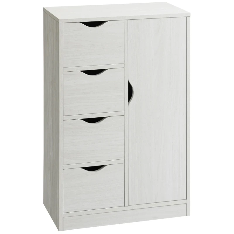 Factory custom spot freestanding lockers with 4 drawers and doors floor-to-ceiling cabinet white wood grain two colors