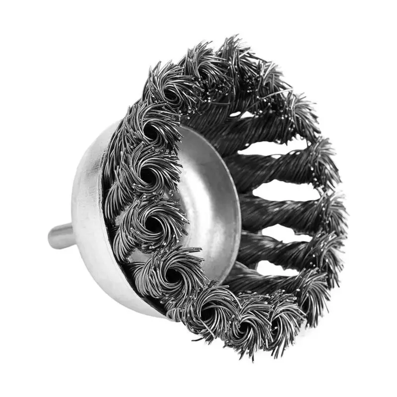 3x Rotary Steel Wire Brush Drill Attachment Cup Wheel Set Rust Removal Abrasive Tools Tool Set