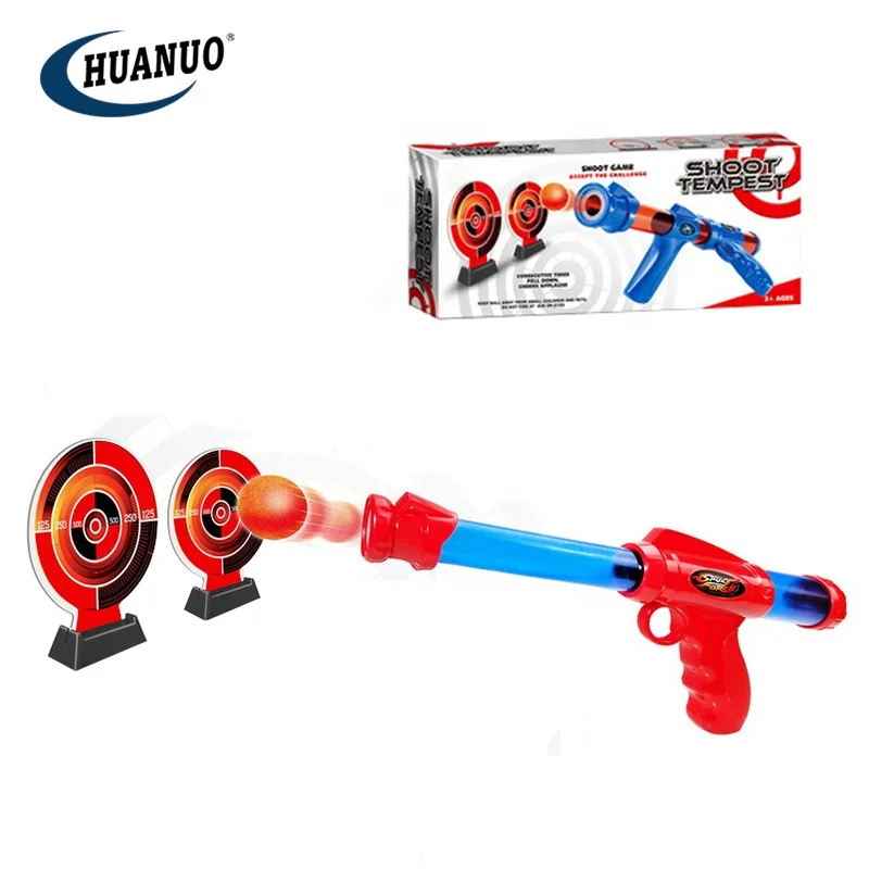 Plastic shooting 10 balls toy gun air soft bullet with 3 targets for kids