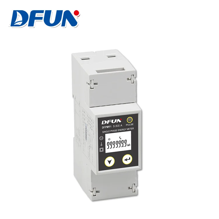 DFUN DFPM91 Modbus DIN-рейка с RS485 однофазный умный электронный счетчик