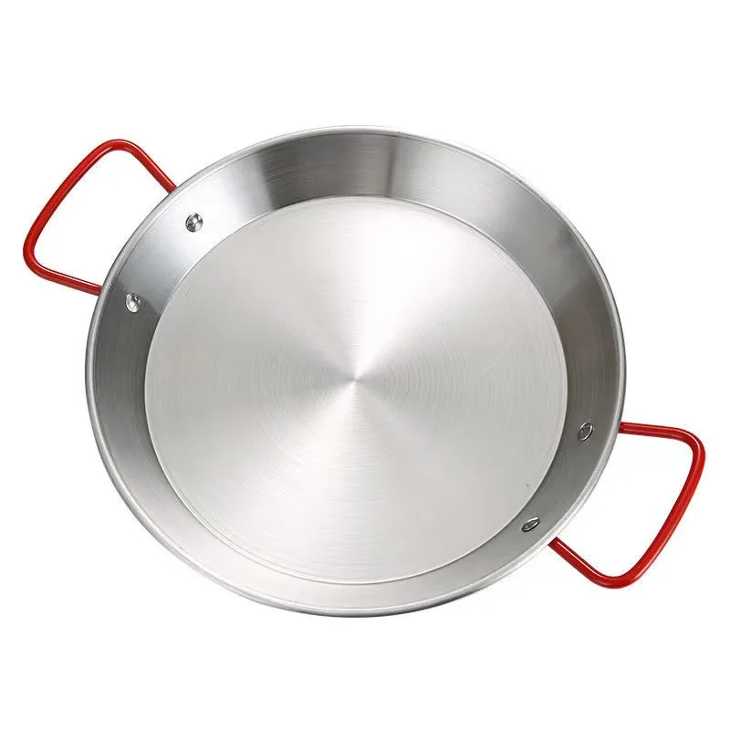 Stainless Steel cooking With Side Handles Flat-bottomed Spanish Seafood Pot