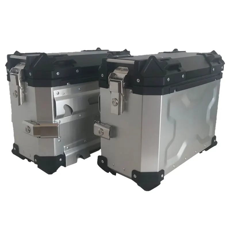 Hot sale 38L Waterproof motorcycle side boxes Alloy Aluminum motorcycle side luggage box