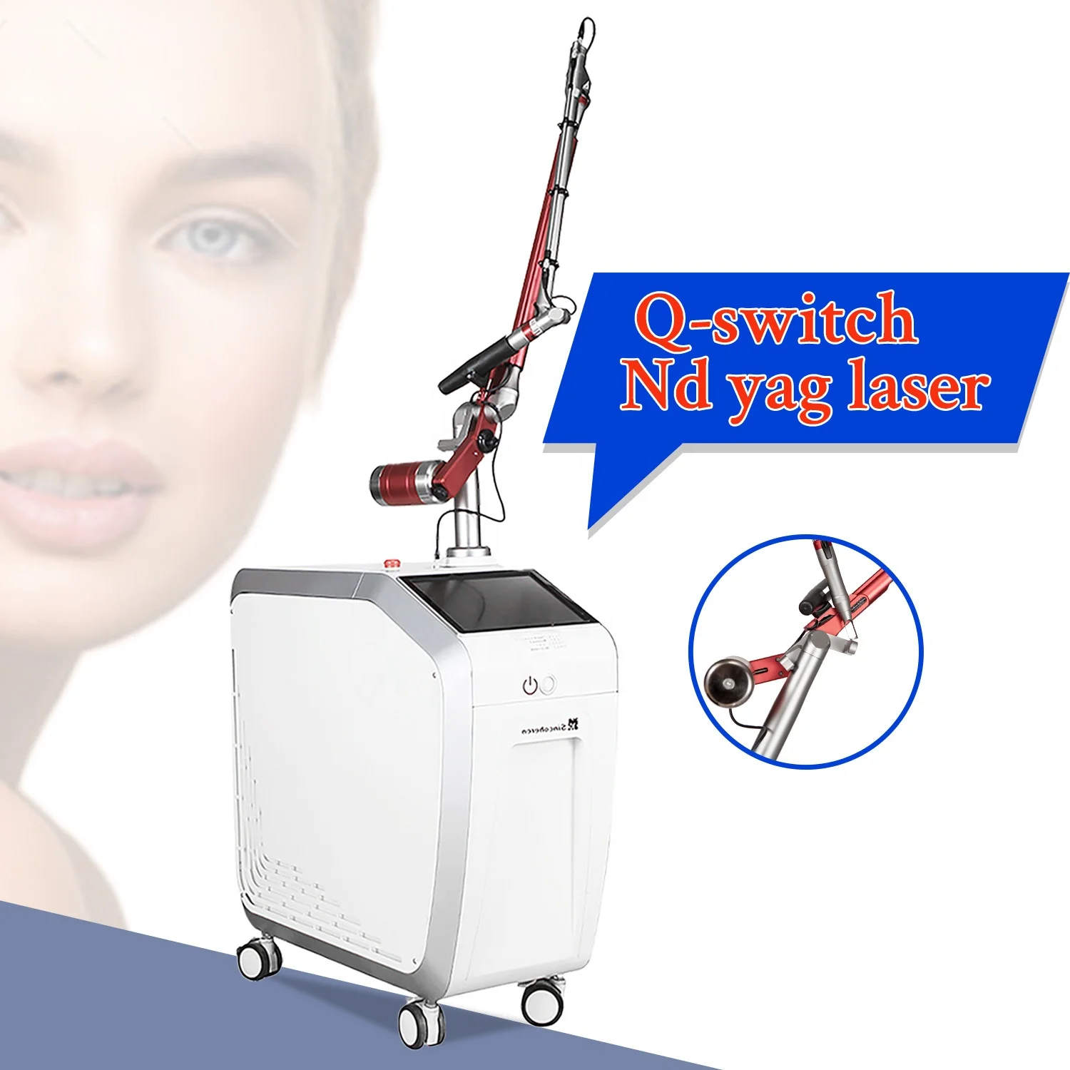 Vertical Nd Yag Laser Model Skin Rejuvenation Tattoo Removal Machine Picosecond Laser