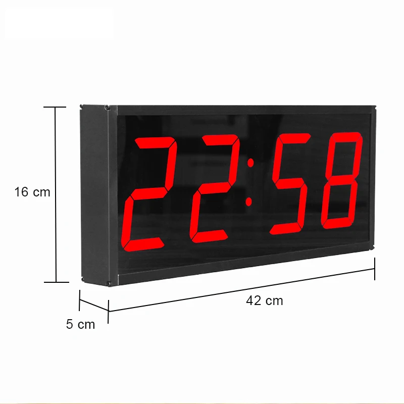 CHEETIE CP18 4 Digits 7 Segment LED Large Wall Clock 2 Digits LED Countdown Timer Graphics Custom Made Wall Clock