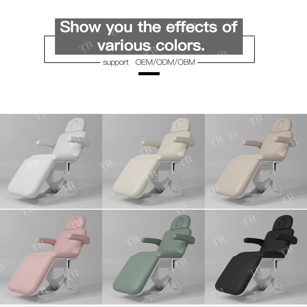 Turri Reclining Chair For Beauty Salon Cosmetic Electric Massage Bed Lifting Adjustable 3 Motors Salon Equipment Furniture