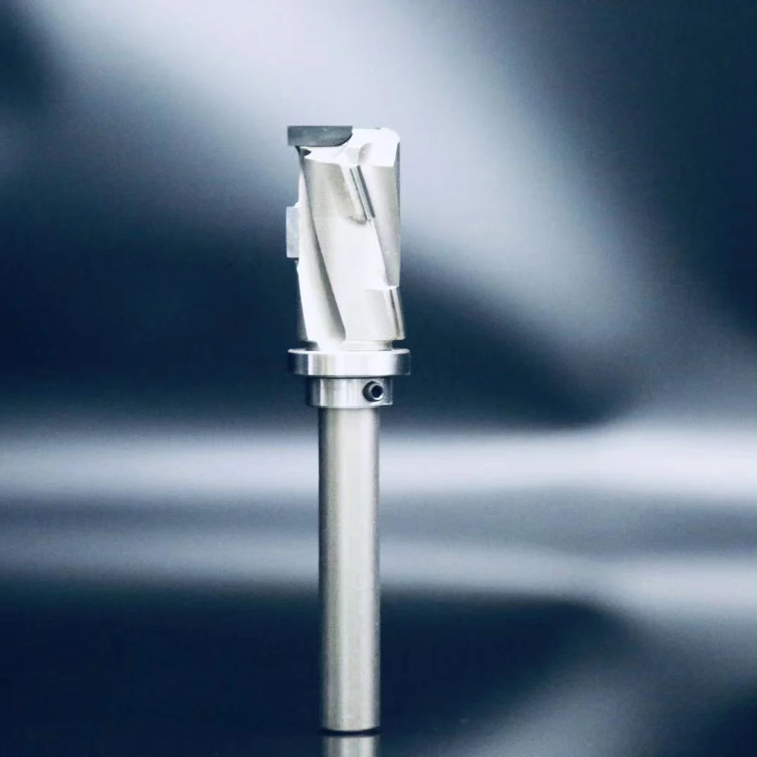 China Supplier Woodworking Machine Spare parts PCD shank cutter Z=1+1 with  bearing steel body H2.5mm