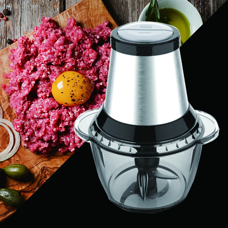 Popular Kitchen Gadgets 2L 3L Powerful Electric Stainless Steel Food Processor Meat Grinder