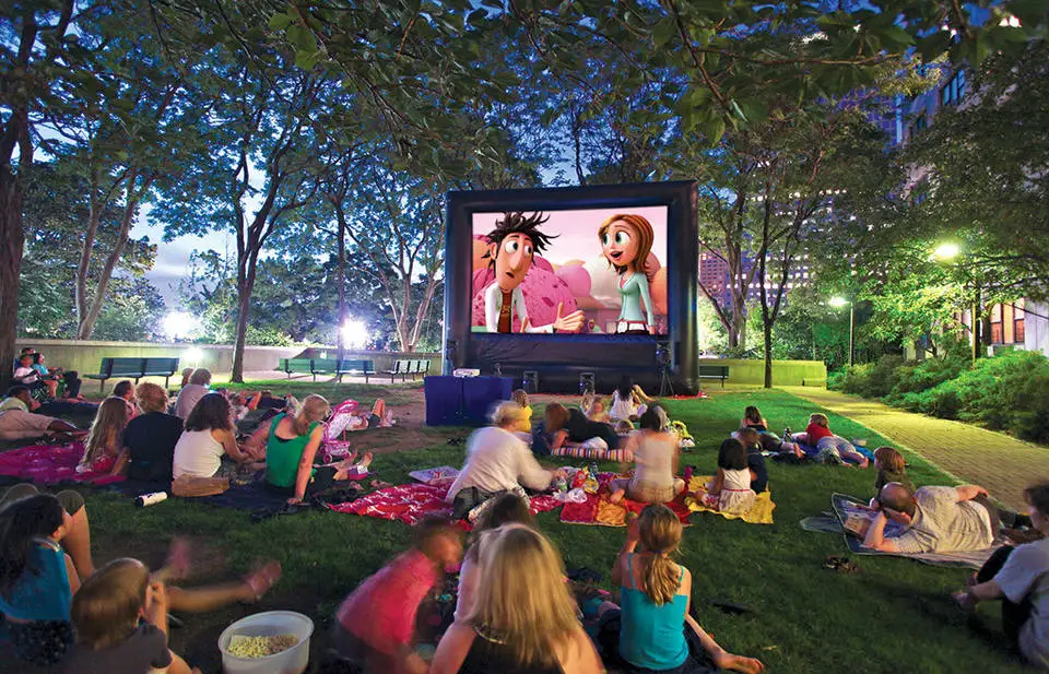 Open Air Cinema Inflatable Movie Screen Blow Up TV Screen Advertising Inflatable Movie Rear Projection