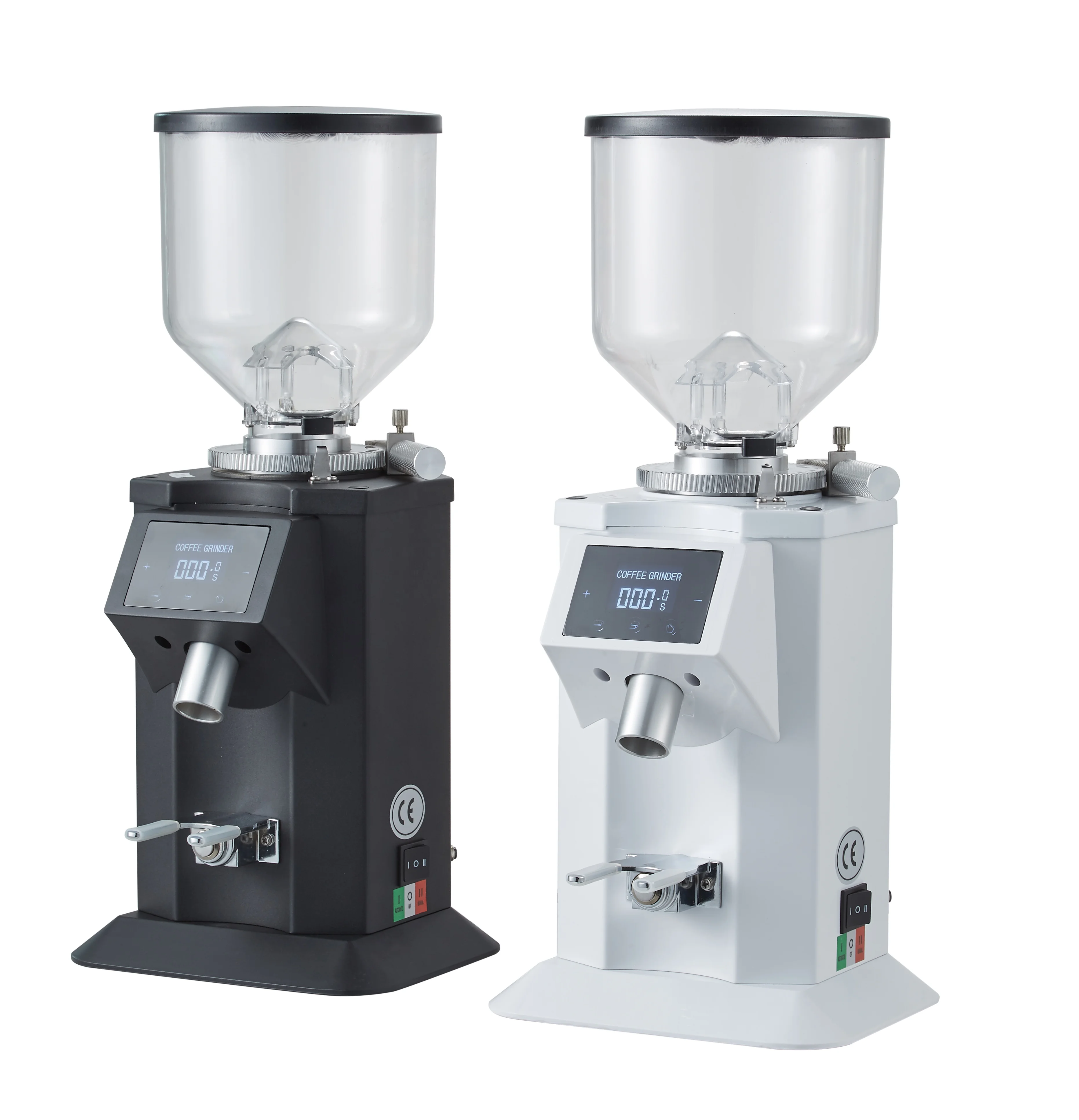 professional LED commercial coffee grinders 74MM stainless steel grinder coffee electric coffee grinder from LINGDONG factory