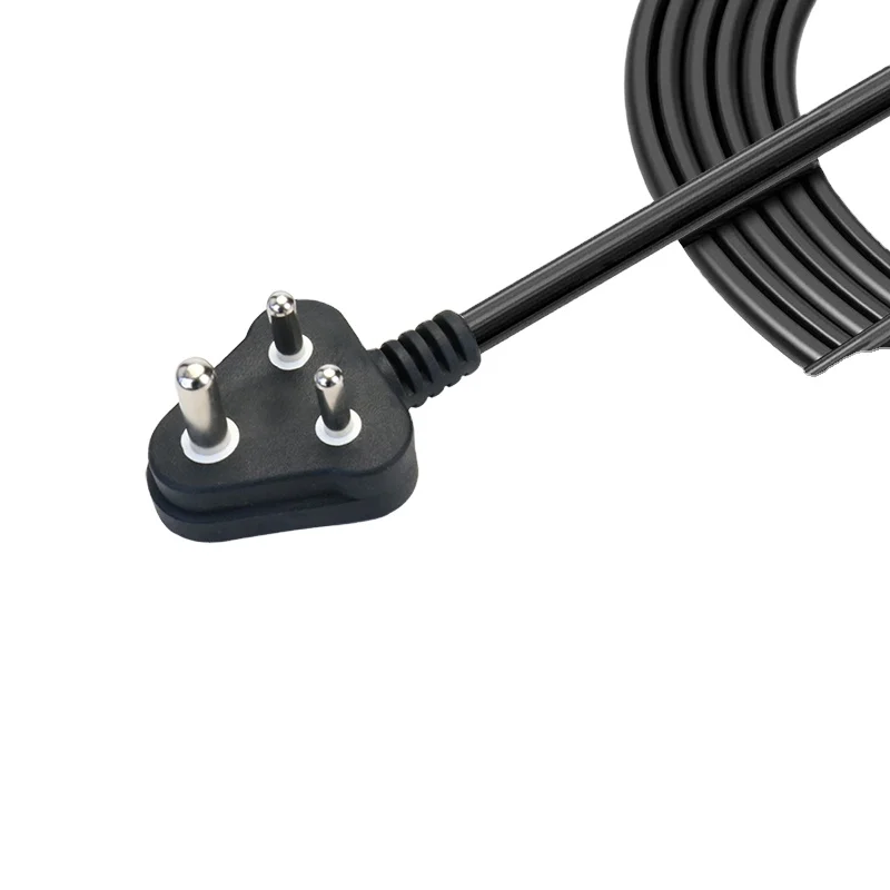 Factory wholesale India standard 3 Round Pin  6a/16a 250v Ac Power Cord  Extension cable