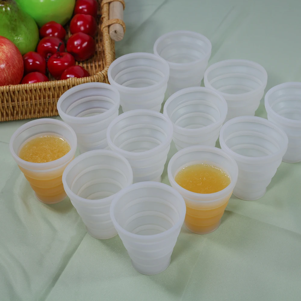Reusable Collapsible Silicone Coffee Cups with Silicone Folding Drinking Cup