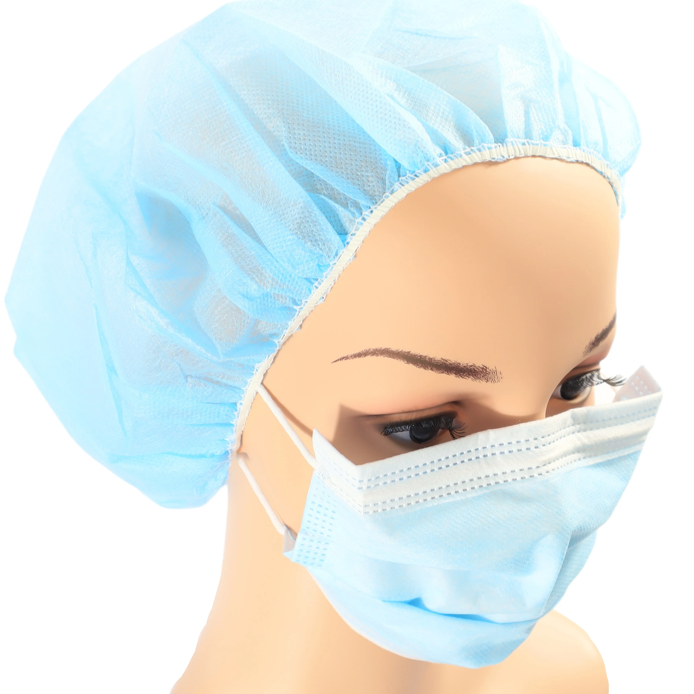 Дешевые Одноразовые bouffant шапочка медсестры scrub кепки Анно медицинские хирургические