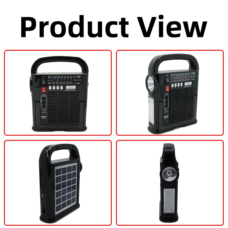 solar cell Factory customization Outdoor portable emergency led light monocrystalline solar panels renewable energy  flashlight