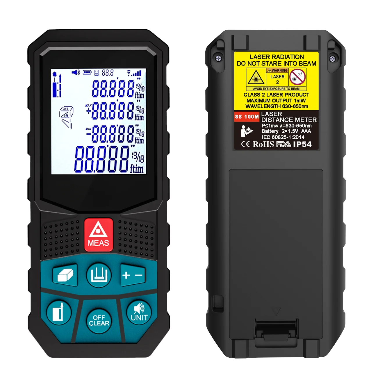 Professional high quality cheap laser distance meter laser rangefinder rechargeable high precision construction