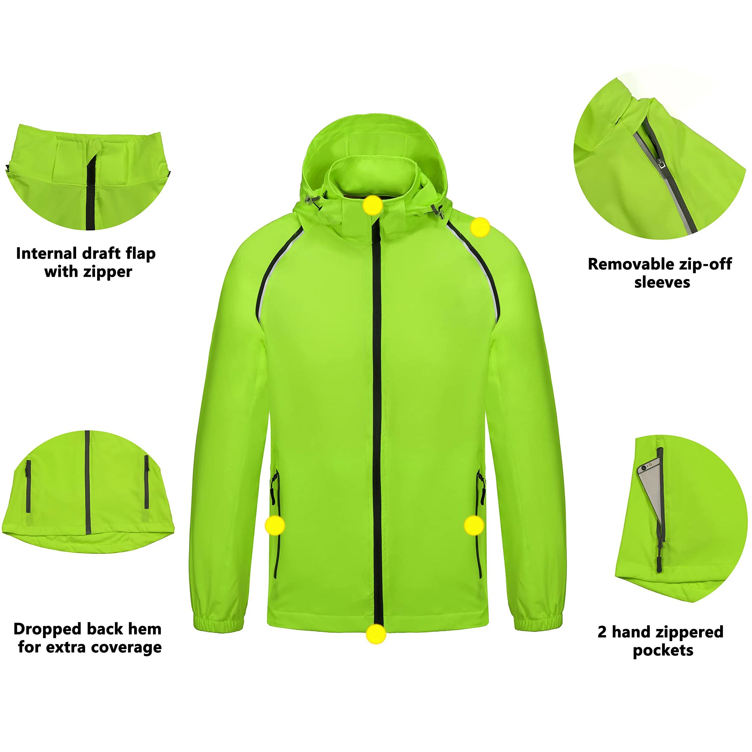 Design My Own Clothes Men Outdoor Hiking Rain Jacket Packable Man Embroidered Windbreaker Waterproof Cycling Bike Jacket Coats