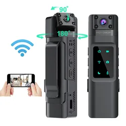 HD 1080P Mini WiFi DVR Body Camera, 180 Degree Real Lens Video Recording Night Vision Motion Detection Sports Camcorder