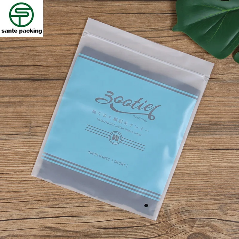 Wholesale price custom high quality garment packaging zipper bag resealable bag