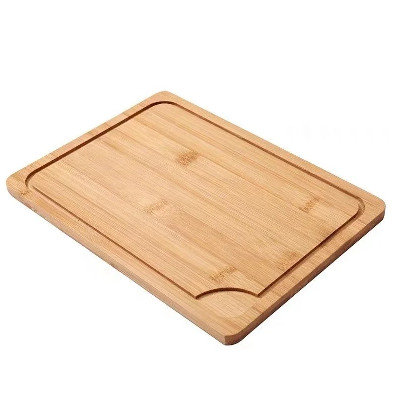 Household Solid Wood Chopping Block Western Food Plate and Bamboo Wooden Cutting Tray for Restaurant Kitchen Steak Plate