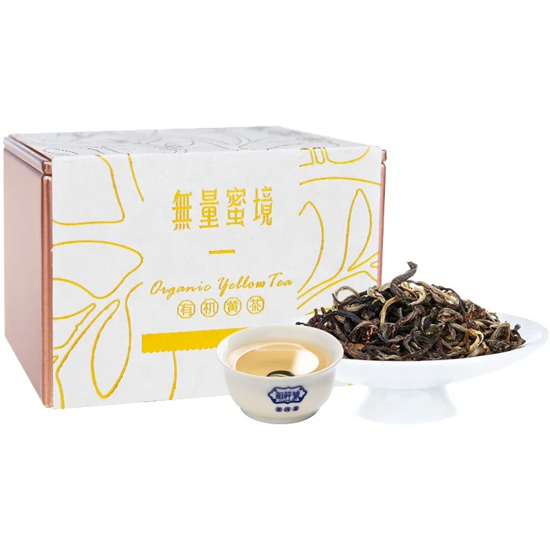 
Yunnan Kraft Paper Inner Packaging Moisturizes Skin Nourish Body Tin Packaging 35g Organic Yellow Tea 