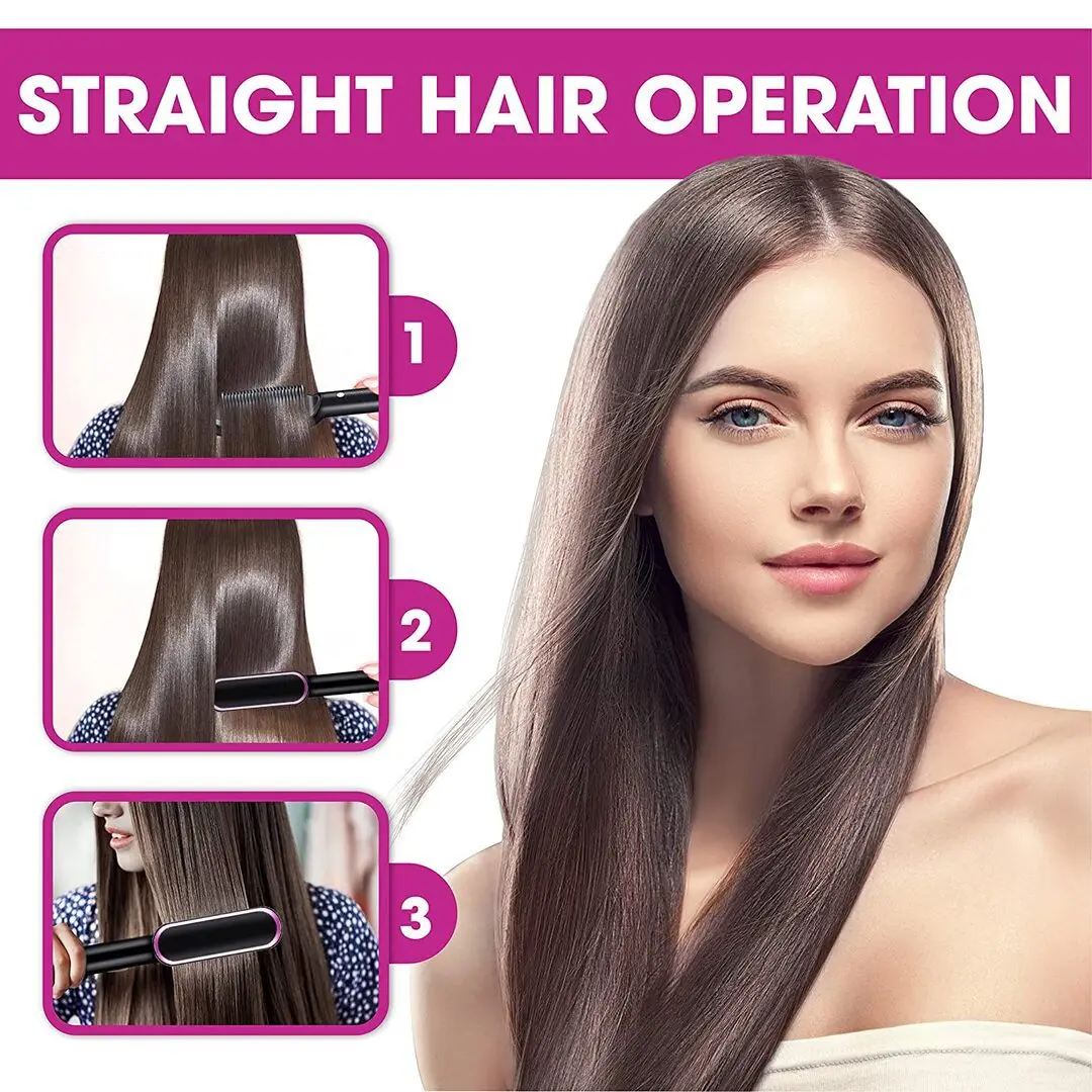 Fast Heating Ionic Straightener Brush air Straightener Brush Hot Comb Hair Tools for Styling