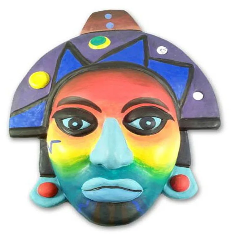 painted ceramic masks-face
