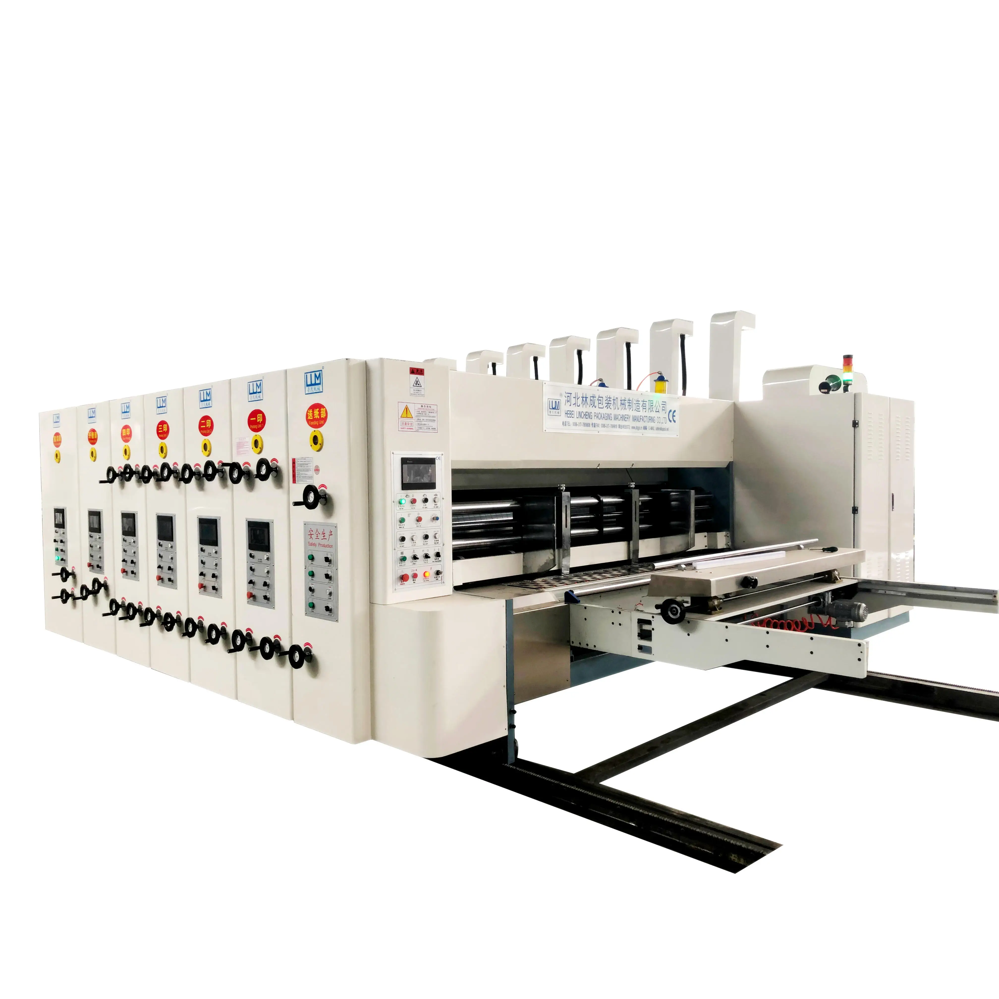 Carton Equipment Fully Automatic Carton Printing Machine Pressure Free Three Color High Speed Ink Printing Slotting Machine