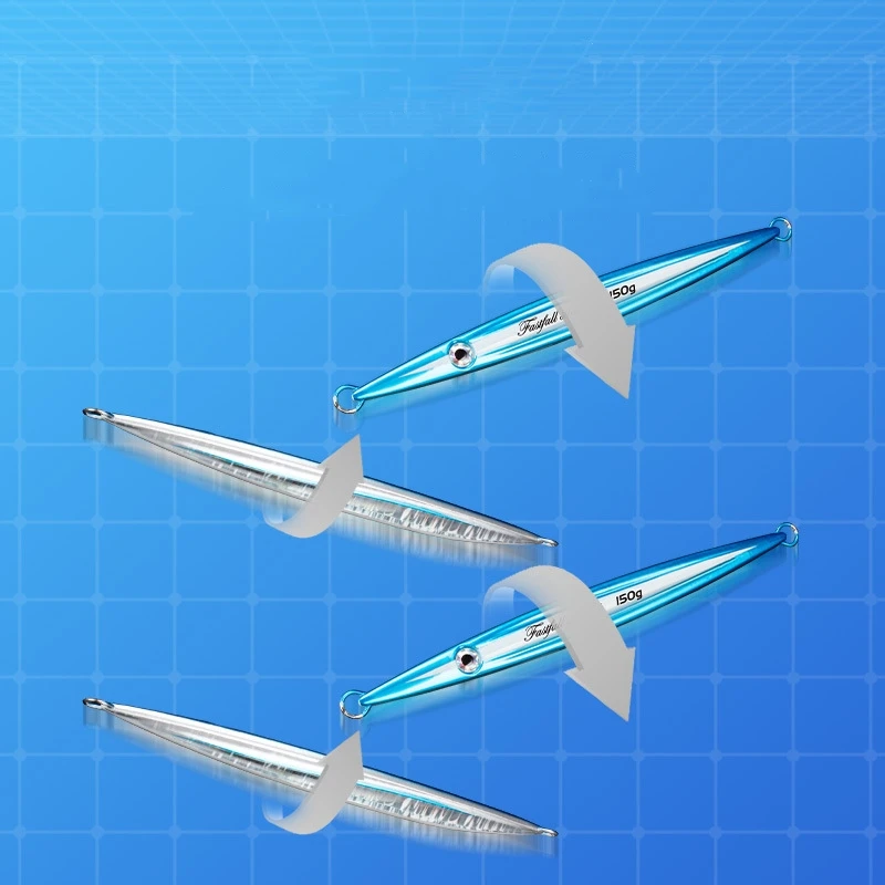 New Design Jigging Fishing Lures 150g 200g 250g 300g 400g Fast Fall Stick Metal Jig Lure