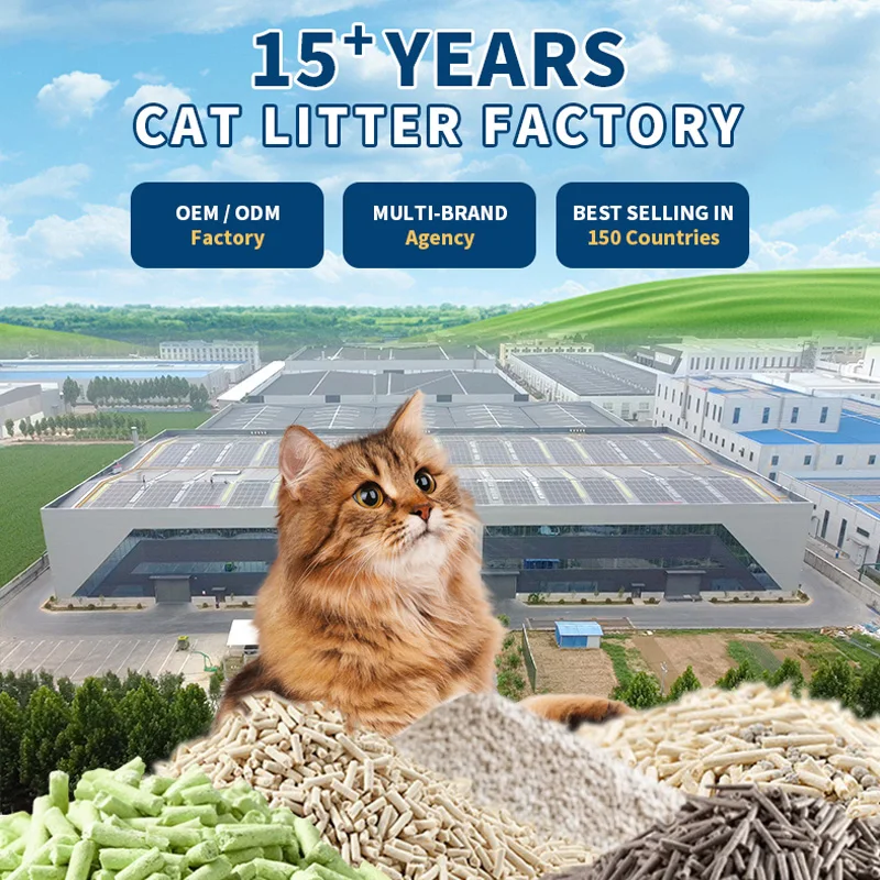 High Quality 100% Natural Ecological Tofu Cat Litter Box Biodegradable Odor-Control Effective Clumping Sustainable Flushable