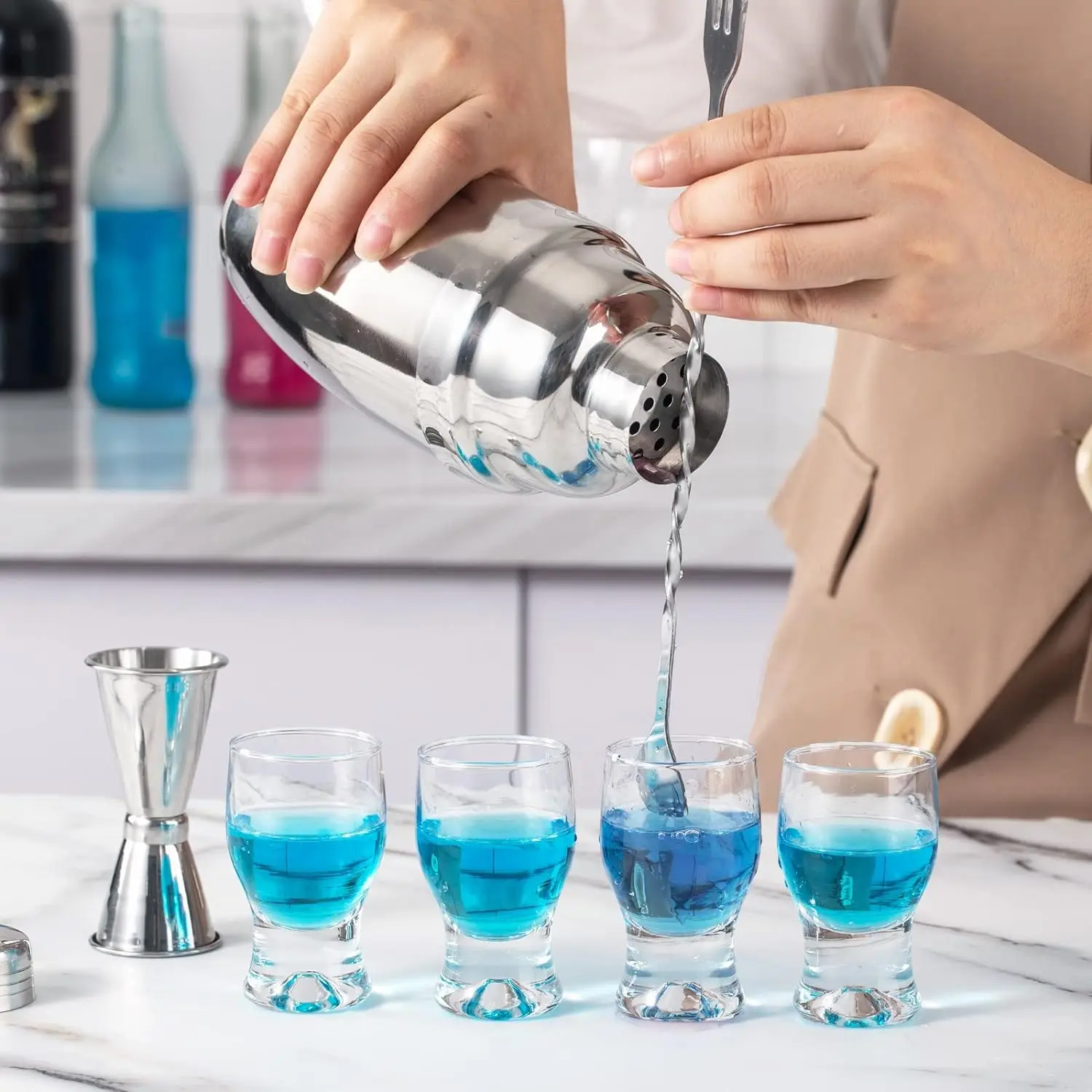 2 Oz Clear Mini Brandy Sniffers Shot Glass with Custom Logo for Wedding