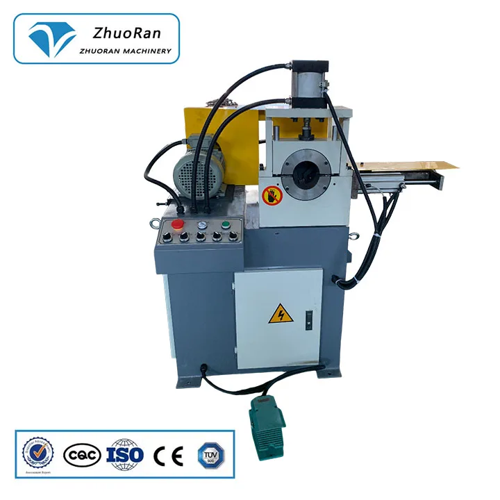 Automatic double head chamfering machine Round pipe and round bar beveling machine