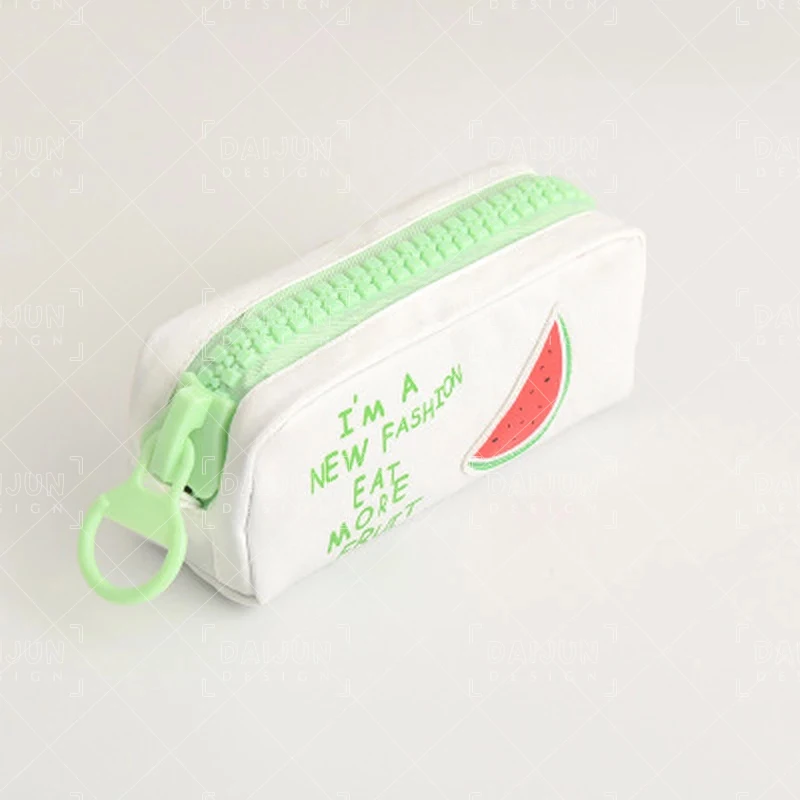 Custom Large Capacity Canvas Pen Pencil Case Bag Makeup Bag Marker Cute Kawaii Storage Pouch Stationery Bag for school