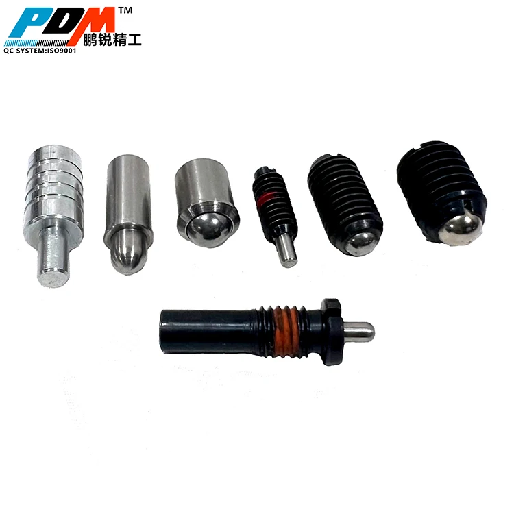 Smooth plastic body stainless steel press fit hex spring loaded threaded indexing ball plunger