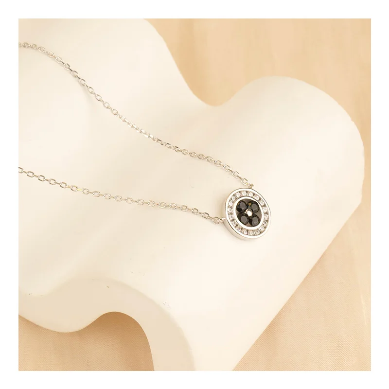 Bulk in stock Jewelry Four Leaf Clover Necklace Custom Women Necklace 925 Sterling Silver Necklace