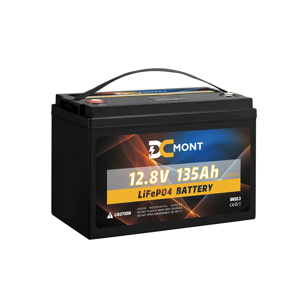 DC MONT 6000 Deep Cycles Built in BMS Rechargeable 12.8v 135ah lifepo4 lithium battery
